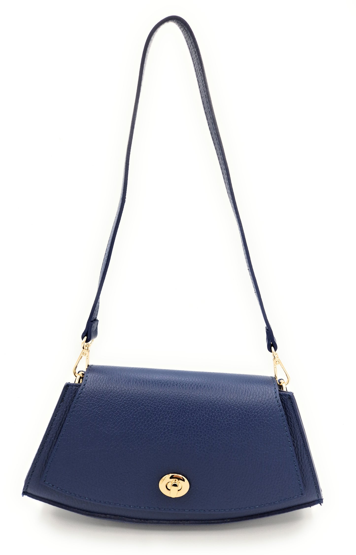 Paco Leather Half Moon Shoulder Bag ~ Royal Blue