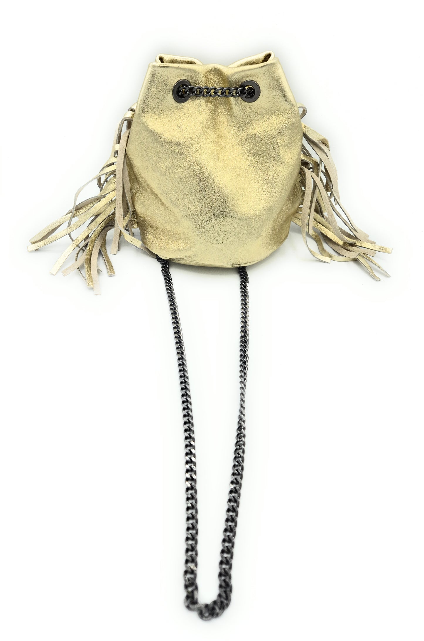 Sac bourse Anoki en cuir irisé ~ Doré
