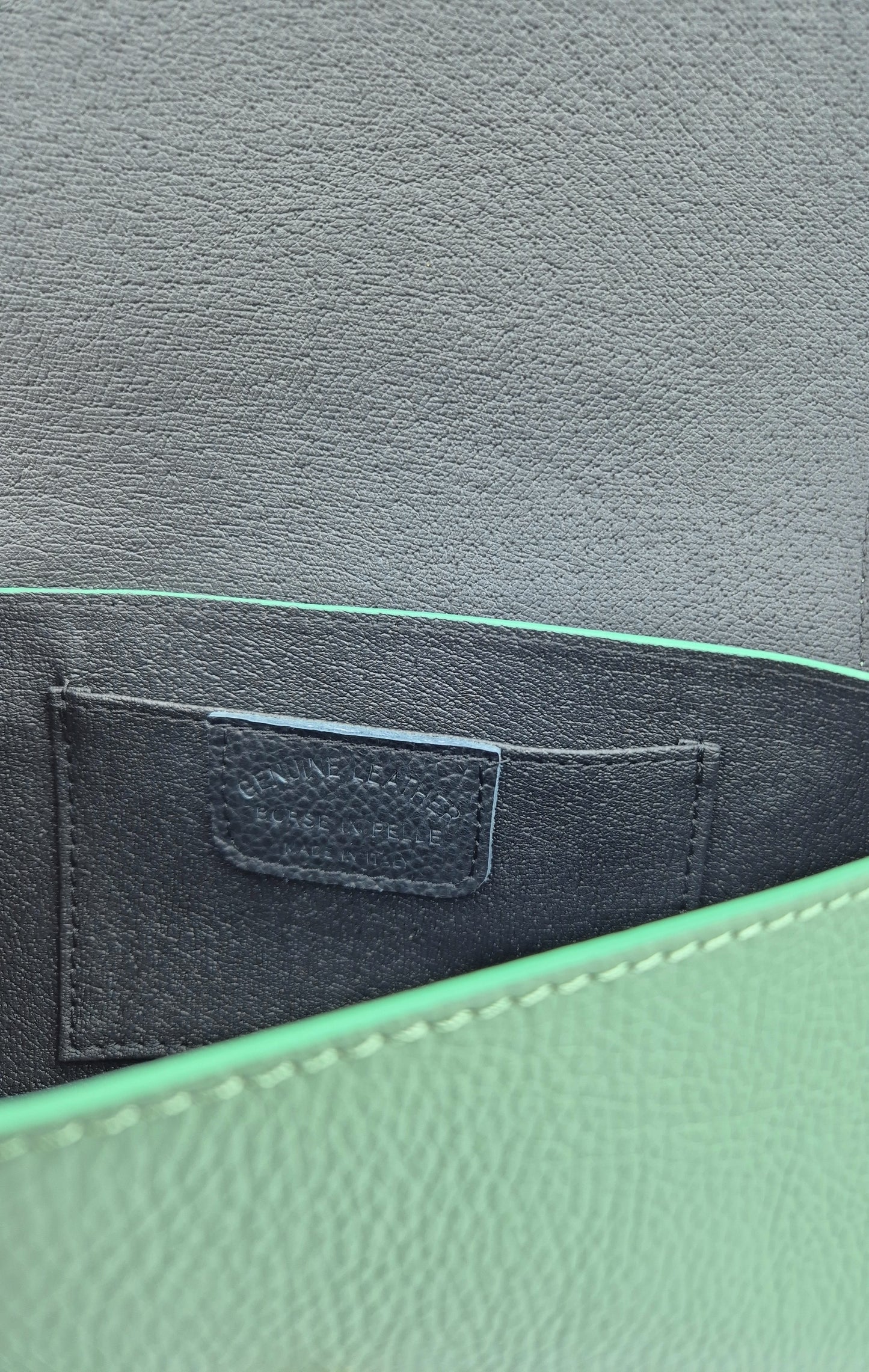Paco Leather Half Moon Shoulder Bag ~ Almond Green