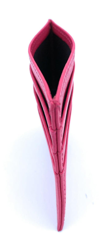 Istu Leather Card Holder ~ Plum Red