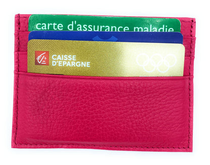 Istu Leather Card Holder ~ Plum Red