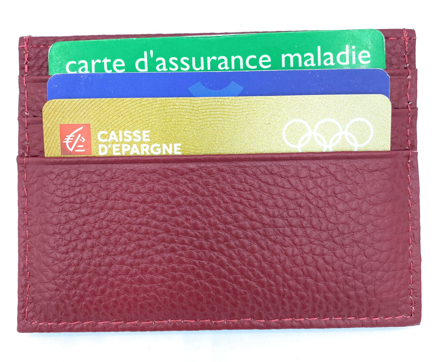 Istu leather card holder ~ Bordeaux