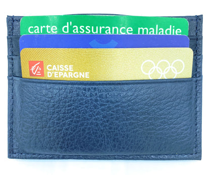 Istu leather card holder ~ Midnight blue