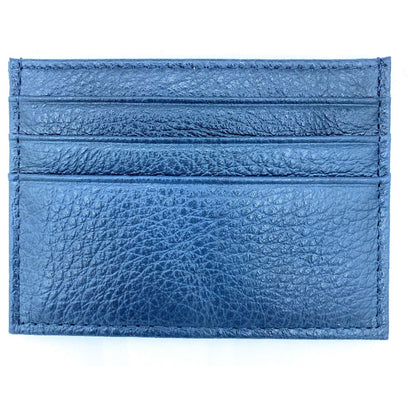 Istu leather card holder ~ Midnight blue