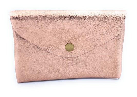 Porte-monnaie Aquene en cuir irisé Champagne