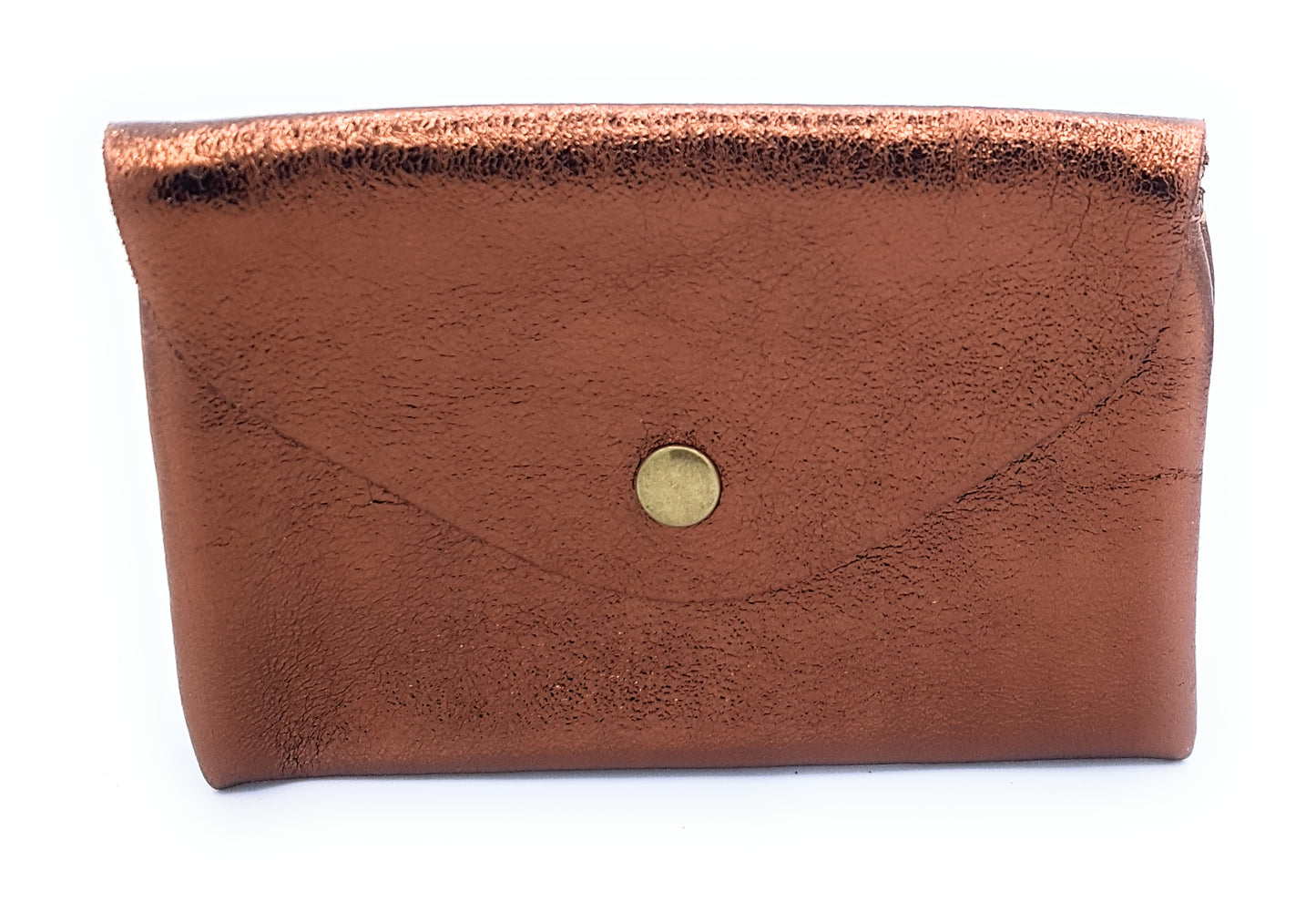 Porte-monnaie Aquene en cuir irisé Marron cuivré