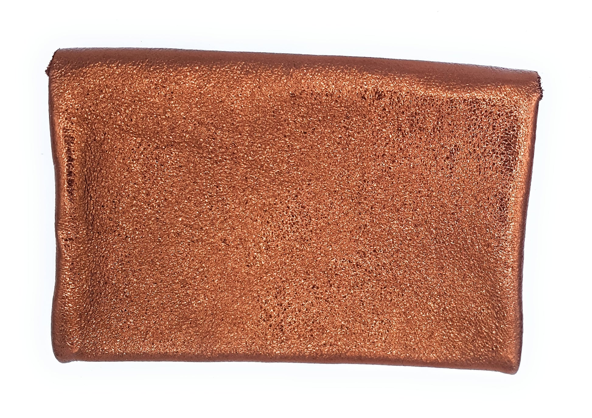 Porte-monnaie Aquene en cuir irisé Marron cuivré