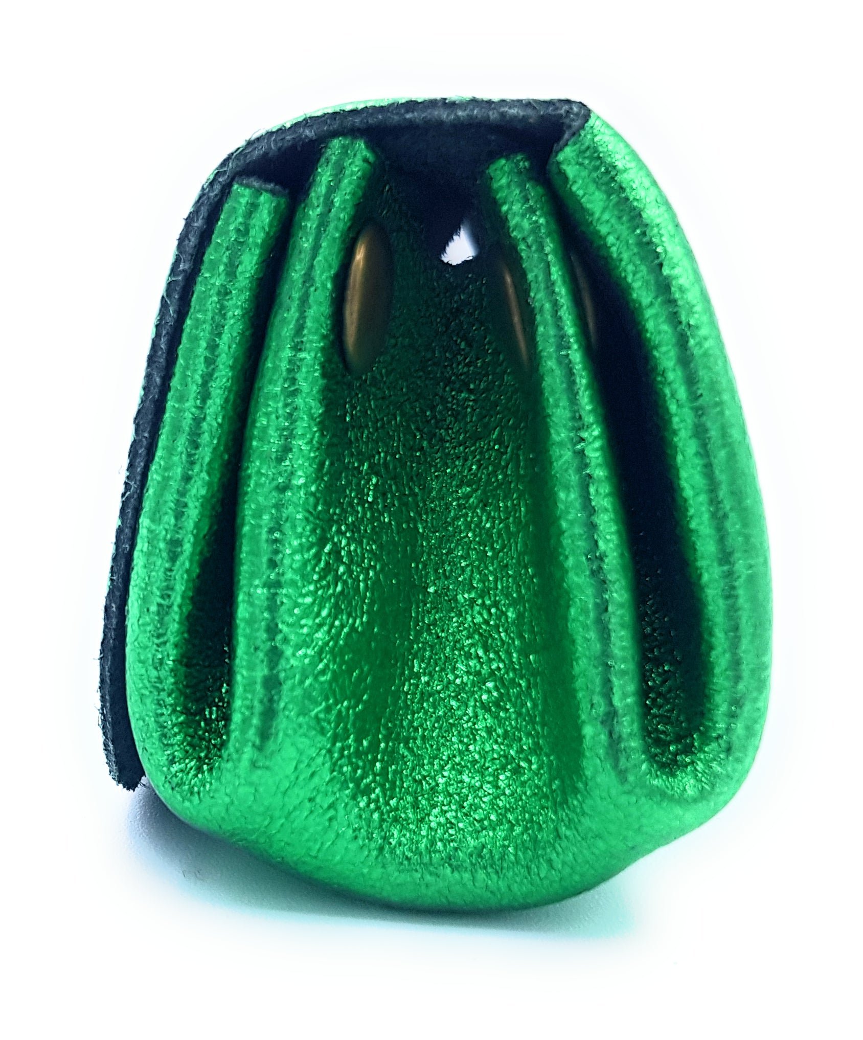 Porte-monnaie Etania en cuir irisé Vert émeraude