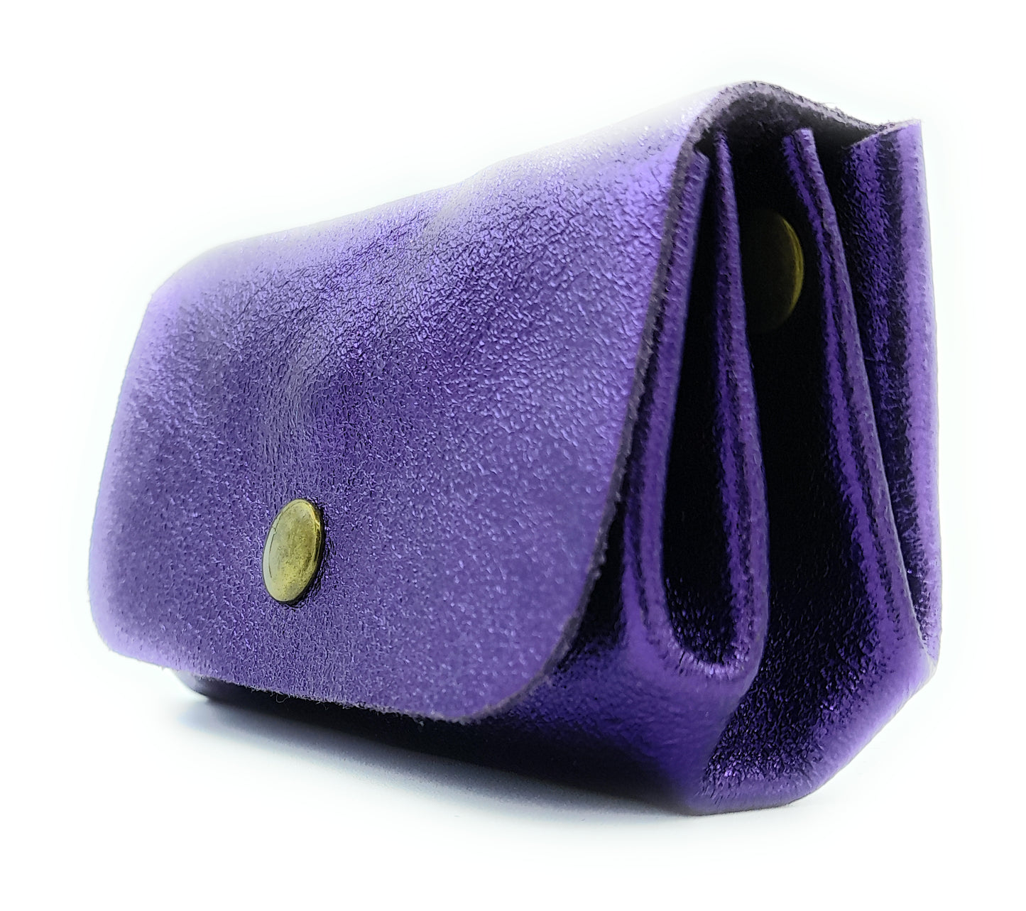 Porte-monnaie Etania en cuir irisé Violet