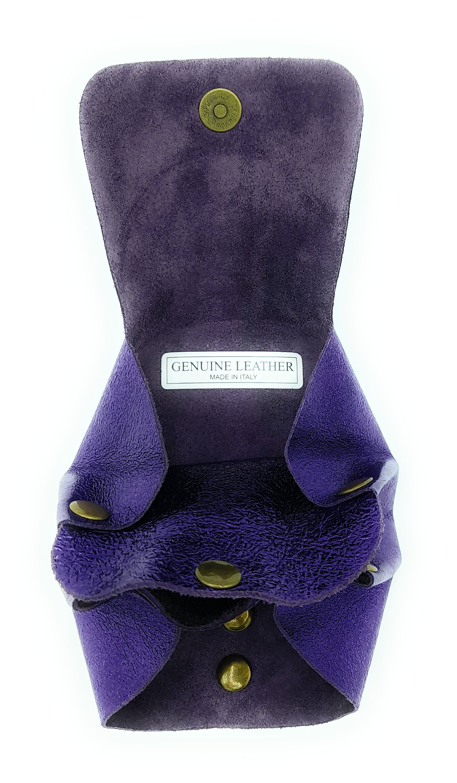 Porte-monnaie Etania en cuir irisé Violet