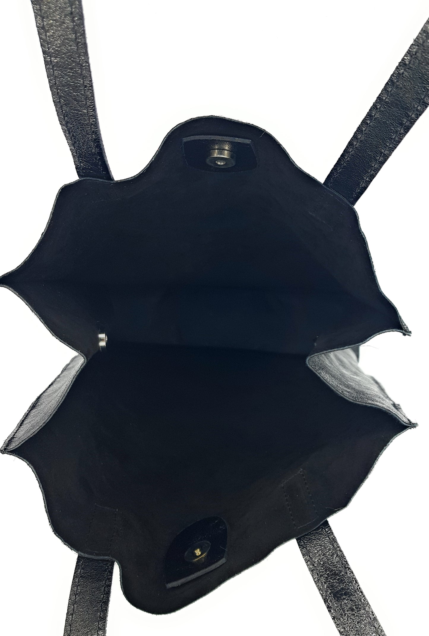 Sac shopper Dena en cuir irisé ~ Noir