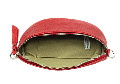 Dyani Iridescent Leather Fanny Pack ~ Red