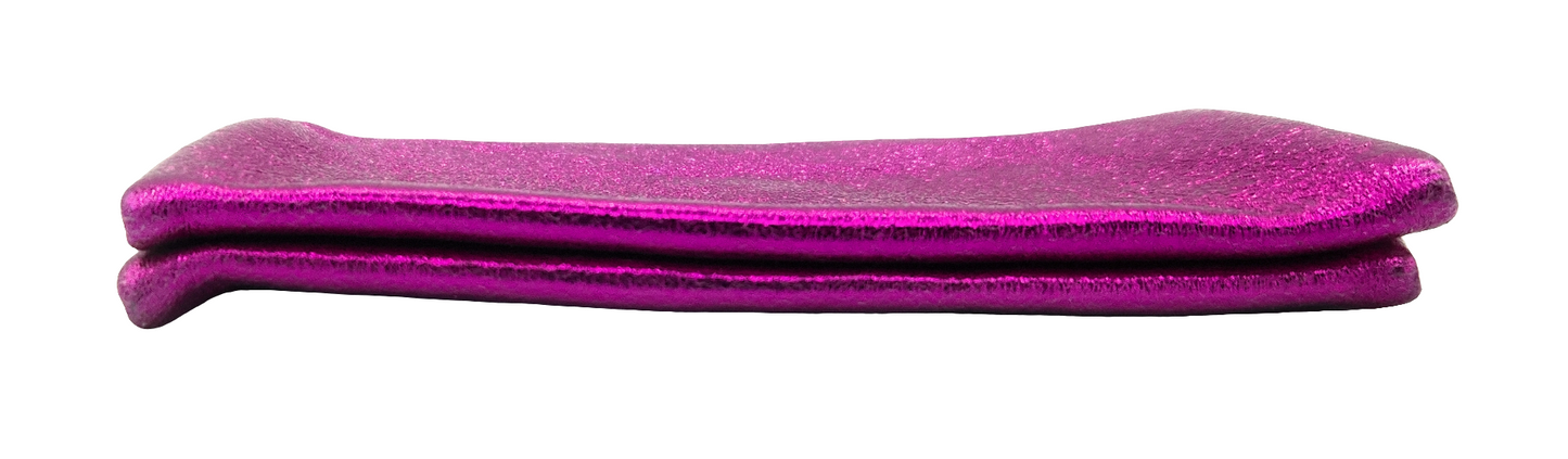 Porte-monnaie Aquene en cuir irisé ~ Fushia