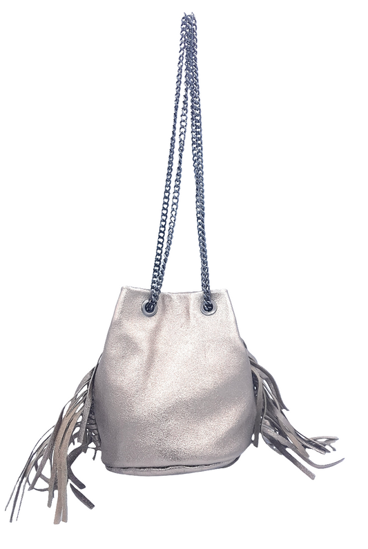 Anoki Iridescent Leather Purse ~ Pewter