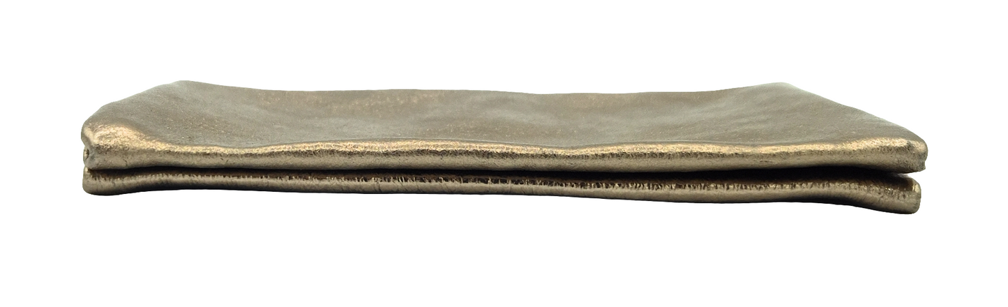 Aquene Iridescent Leather Coin Purse ~ Pewter 