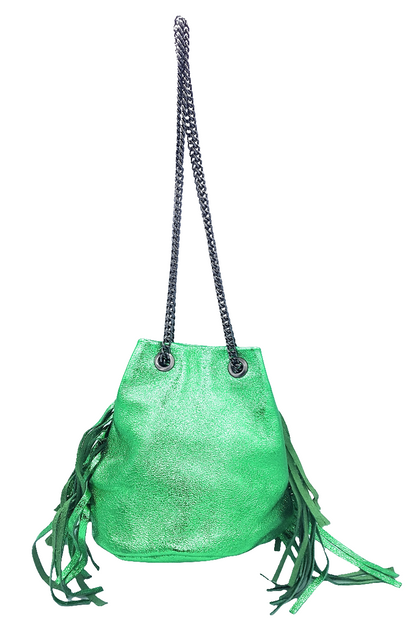 Anoki Iridescent Leather Purse ~ Emerald Green