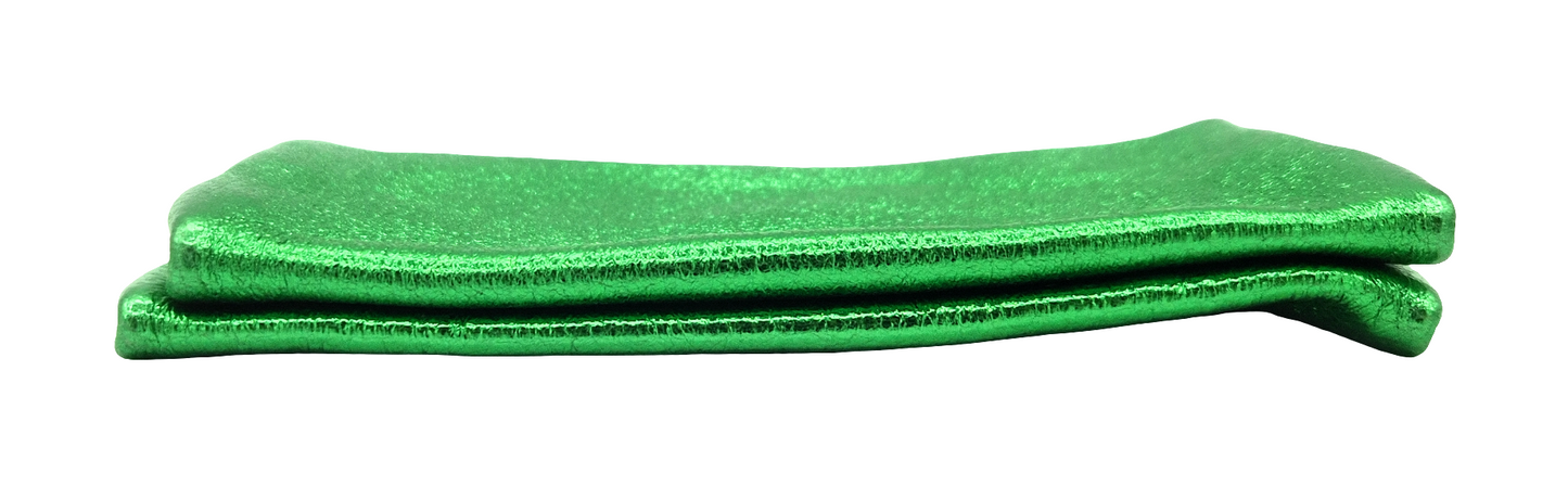 Aquene Iridescent Leather Purse ~ Emerald Green 