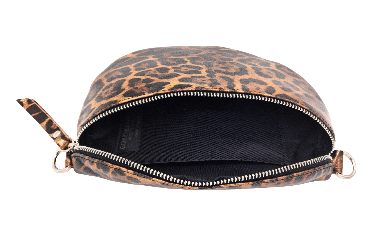 Sac banane en cuir irisé Dyani ~  Léopard