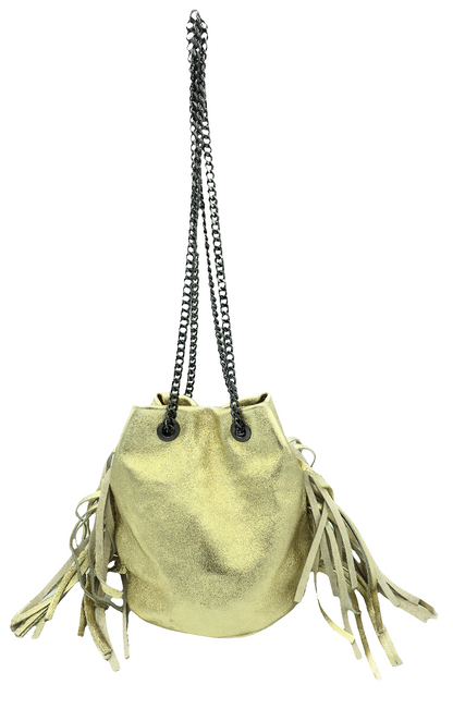 Anoki metallic leather purse ~ Khaki