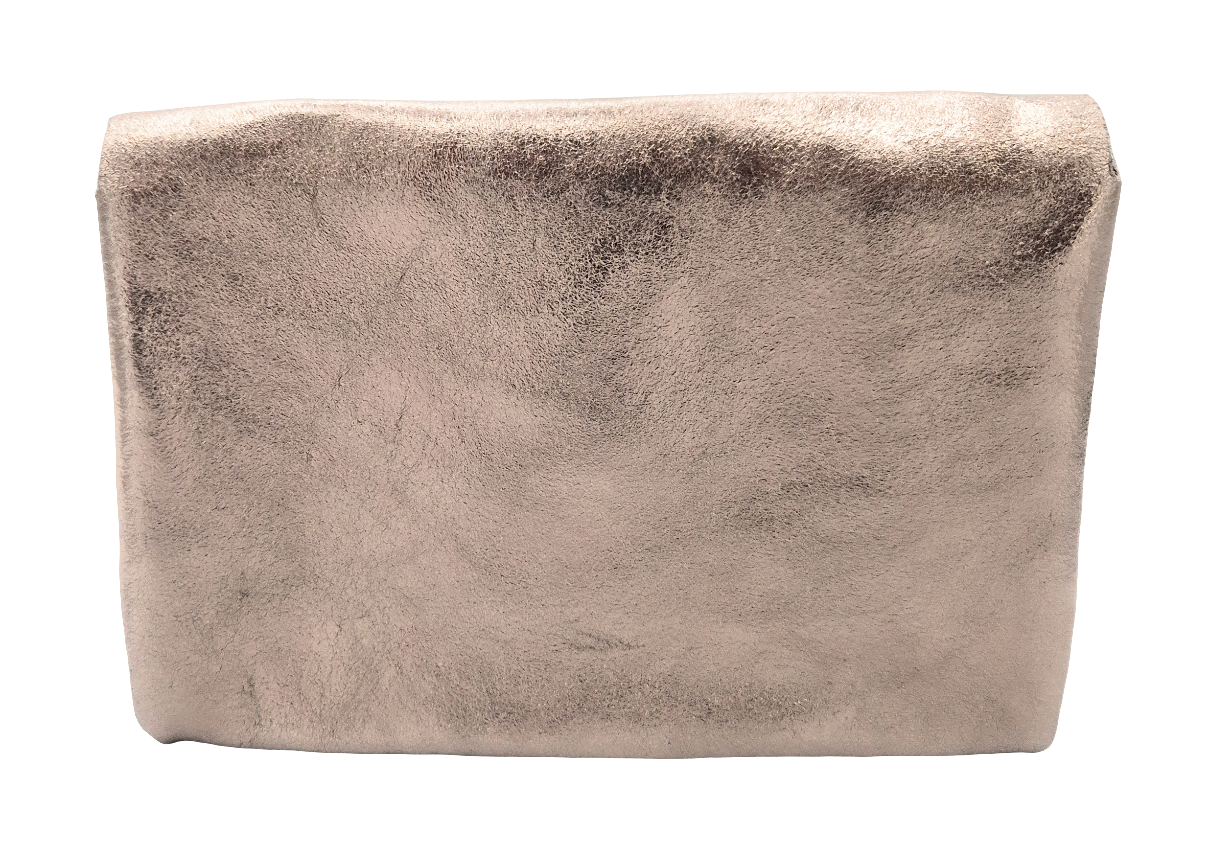 Aquene Iridescent Leather Coin Purse ~ Pewter 