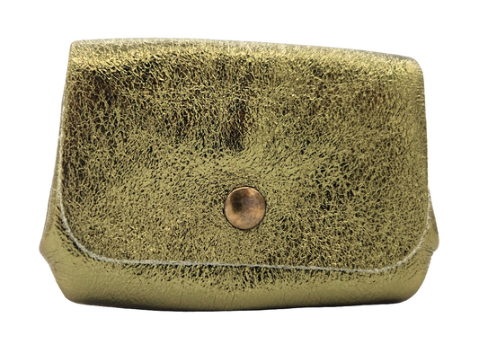 Etania Iridescent Leather Purse ~ Khaki 