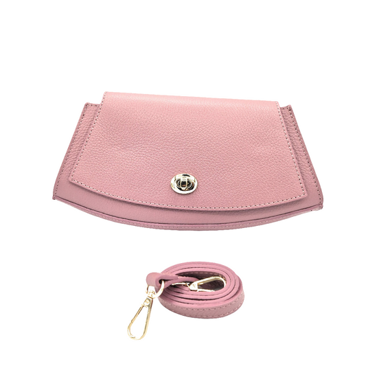 Sac demi lune en cuir à bandoulière Paco