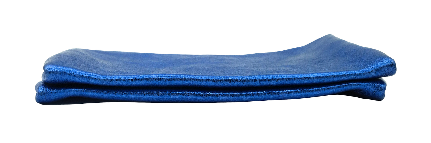 Porte-monnaie Aquene en cuir irisé ~ Bleu royale
