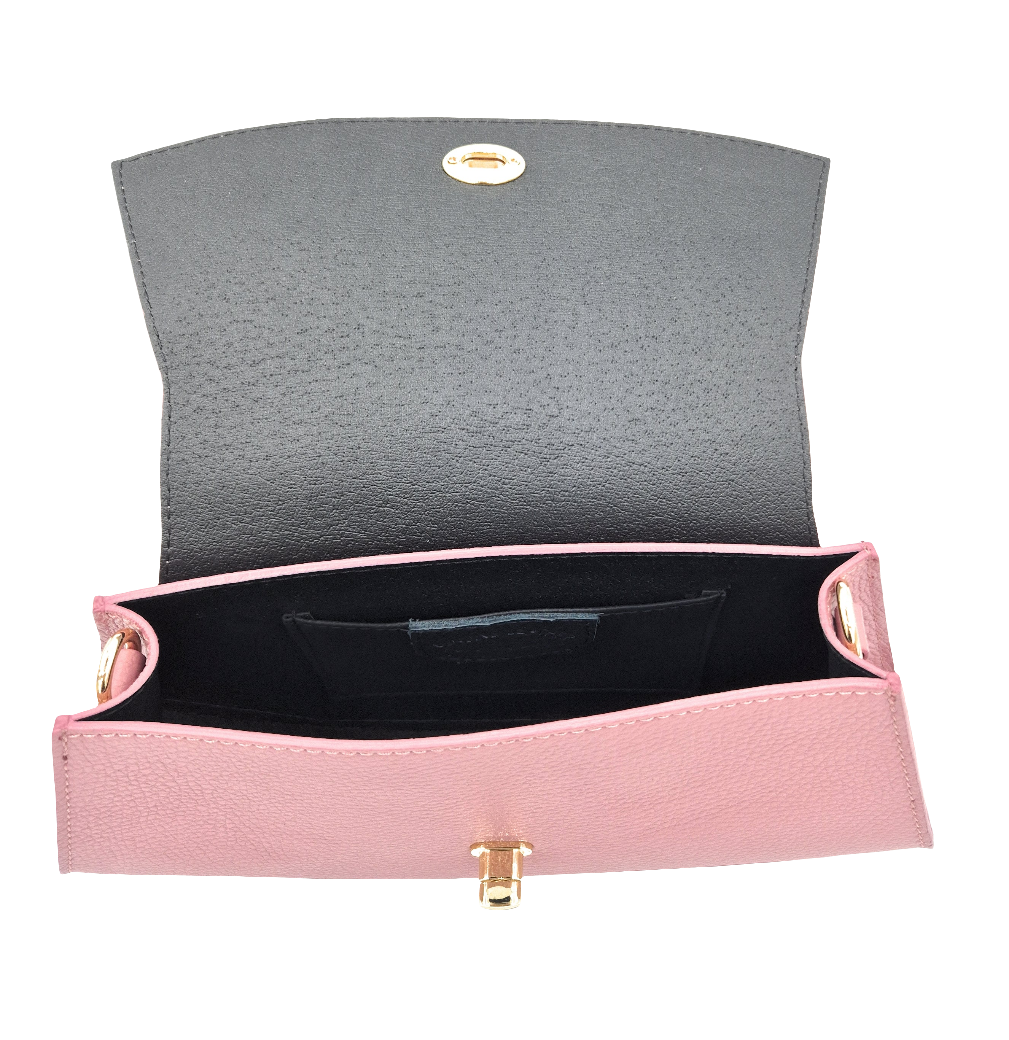 Sac demi lune en cuir à bandoulière Paco
