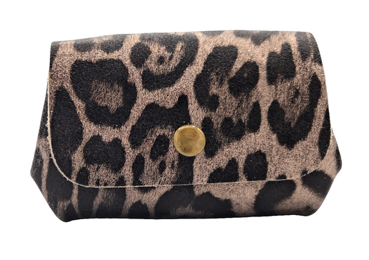 Etania Iridescent Leather Purse ~ Leopard 