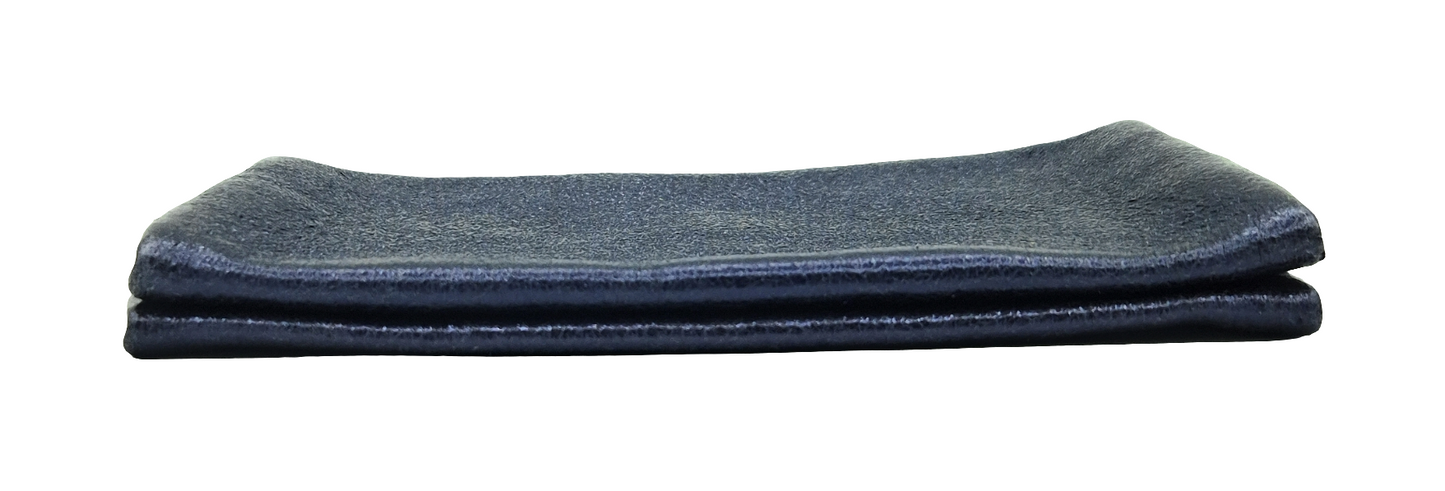 Porte-monnaie Aquene en cuir irisé ~ Bleu marine