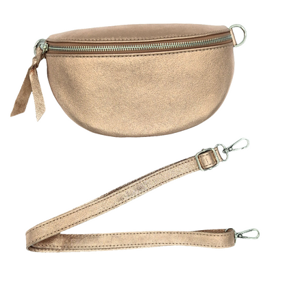 Dyani Iridescent Leather Fanny Pack ~ Champagne