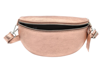 Dyani Iridescent Leather Fanny Pack ~ Champagne