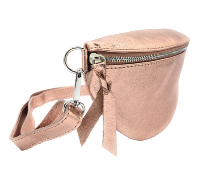 Dyani Iridescent Leather Fanny Pack ~ Champagne
