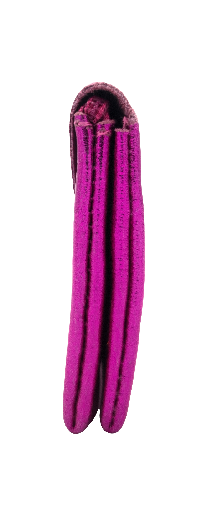 Porte-monnaie Aquene en cuir irisé ~ Fushia