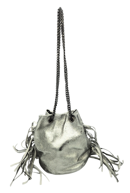 Anoki metallic leather purse ~ Khaki