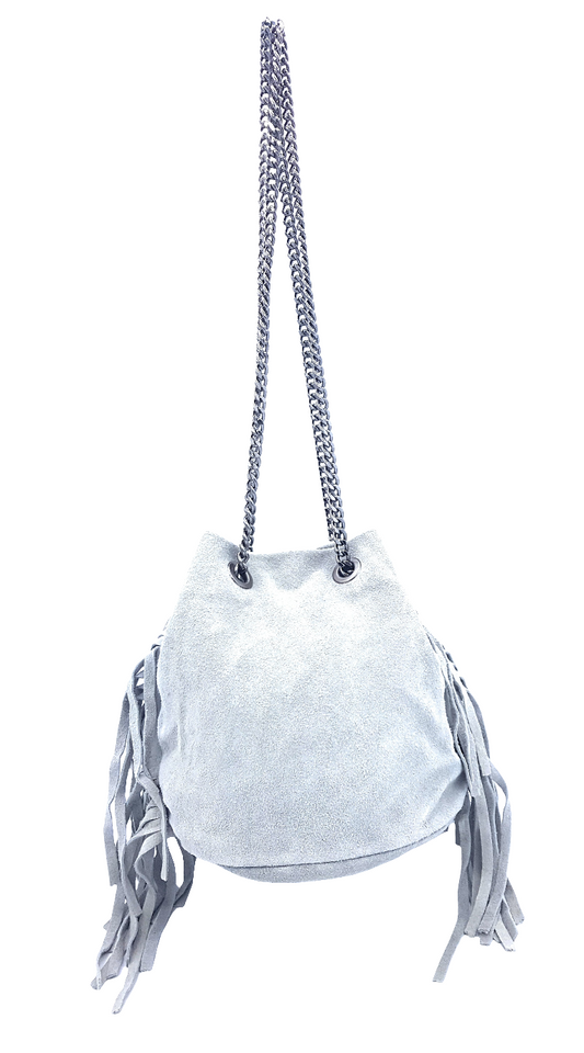 Sac bourse Anoki en cuir suèdé ~ Gris