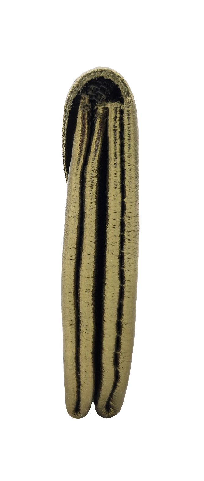 Aquene iridescent leather purse ~ Khaki 