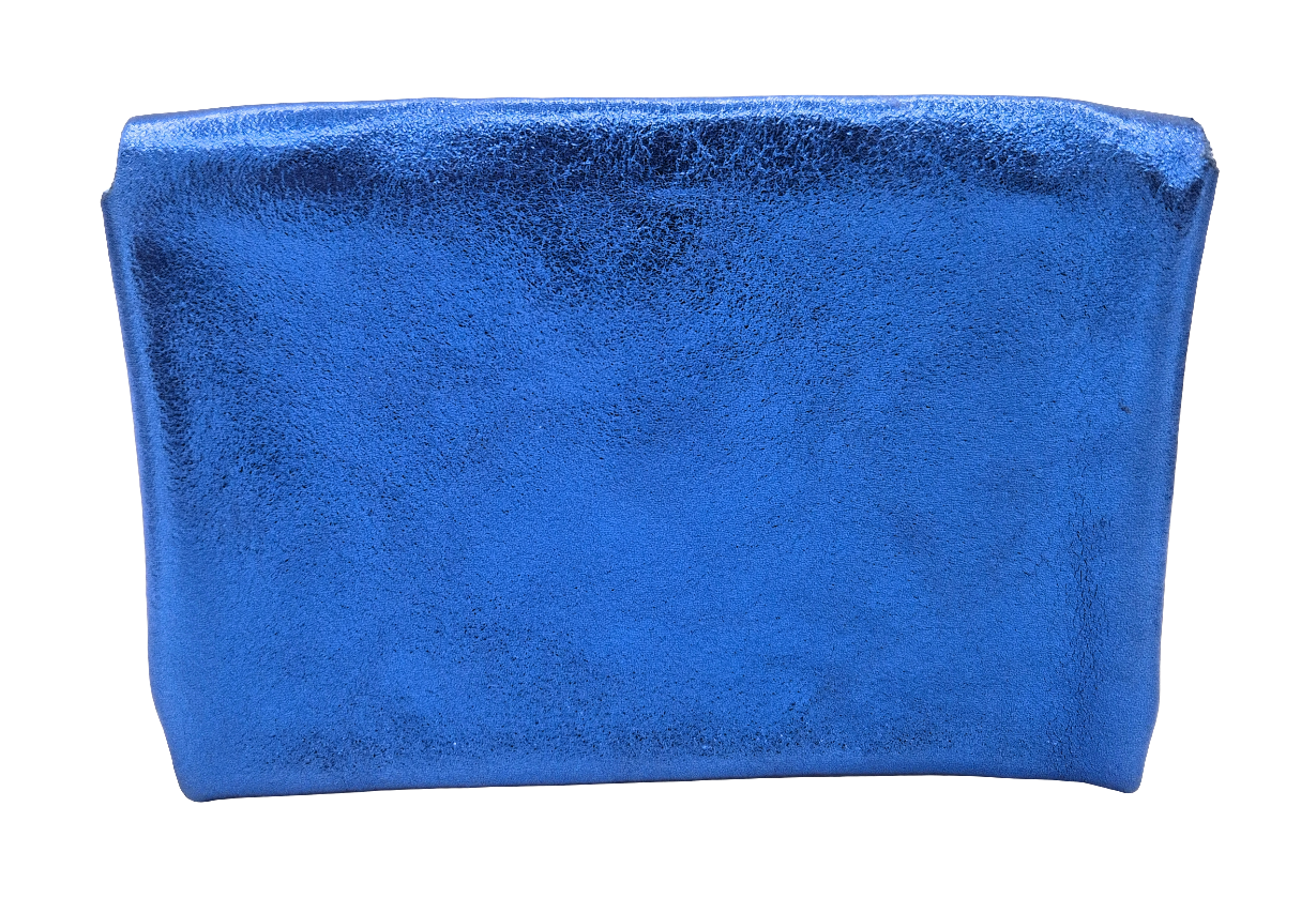 Porte-monnaie Aquene en cuir irisé ~ Bleu royale