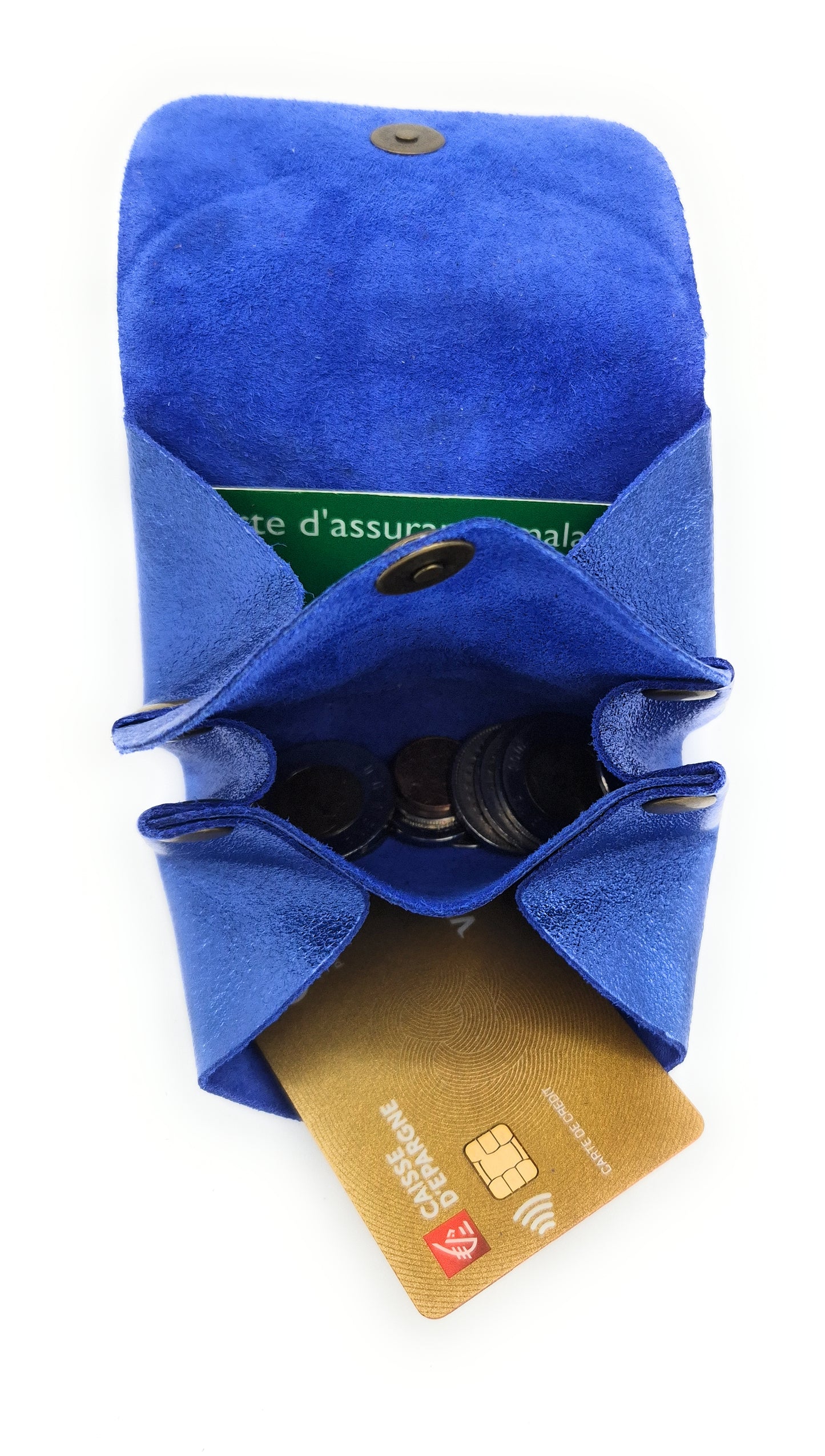 Etania Iridescent Leather Purse ~ Royal Blue 