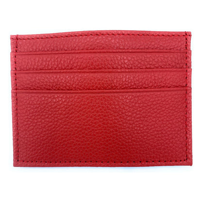 Istu Leather Card Holder ~ Coral Red