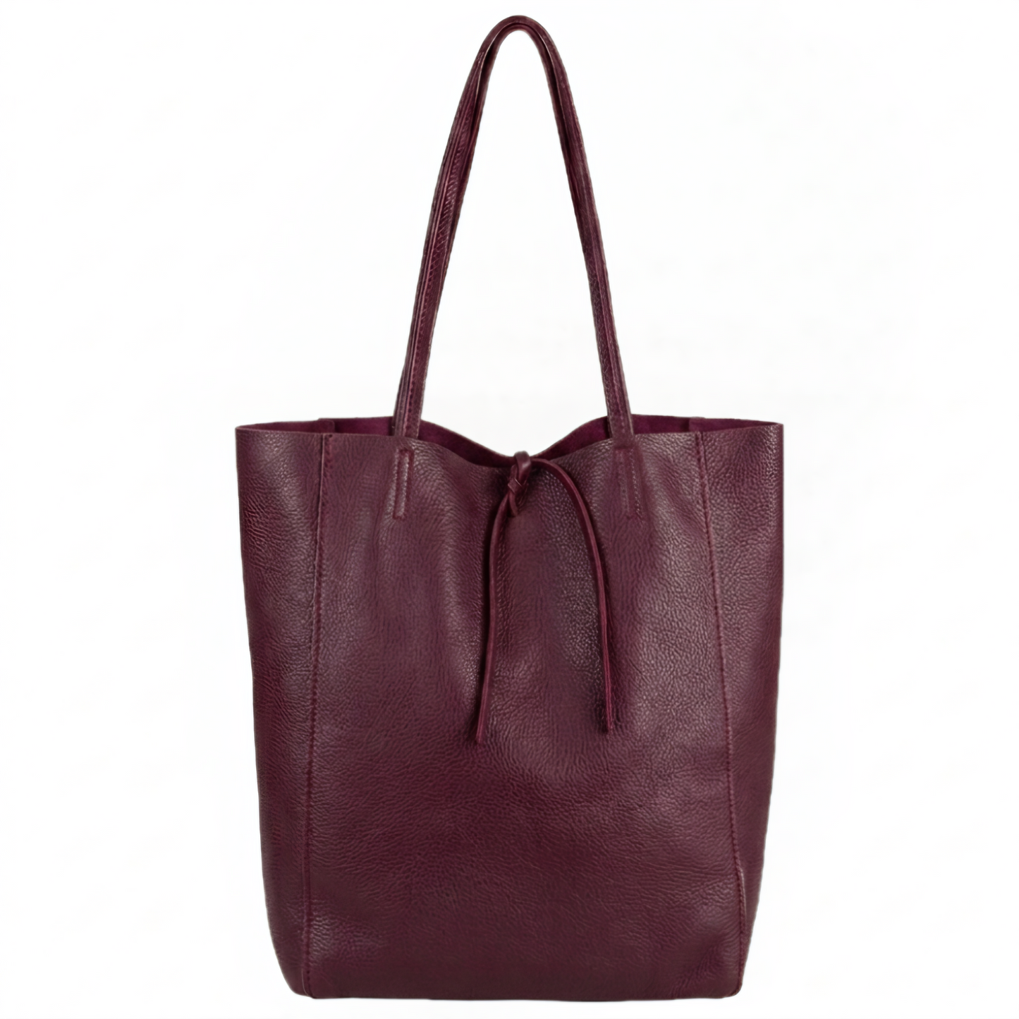 Sac shopper cuir Taima ~ Bordeaux