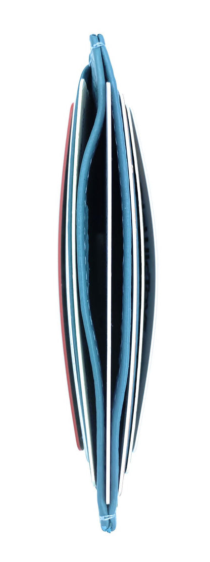 Istu leather card holder ~ Duck blue