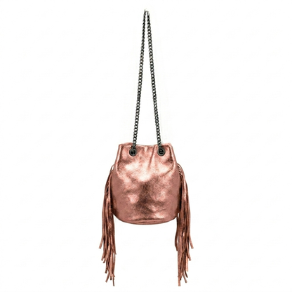 Sac bourse Anoki en cuir irisé ~ Champagne