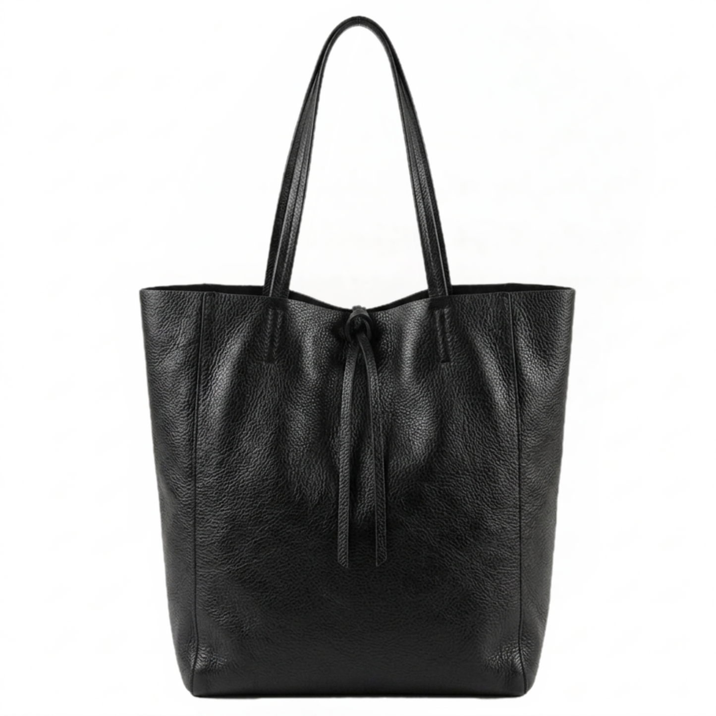 Sac shopper cuir Taima ~ Noir