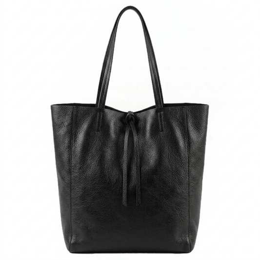 Sac shopper cuir Taima ~ Noir