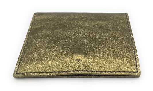 Porte-cartes Asha en cuir irisé italien ~ Kaki