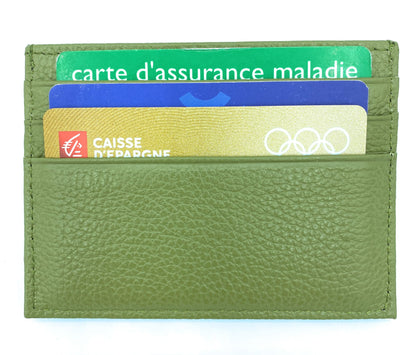 Istu Leather Card Holder ~ Olive Green