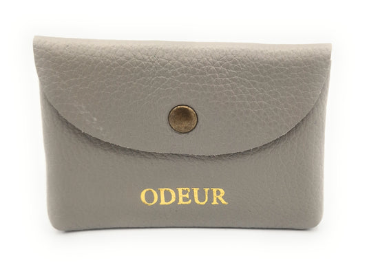 Porte-cartes Nita en cuir ~ Gris