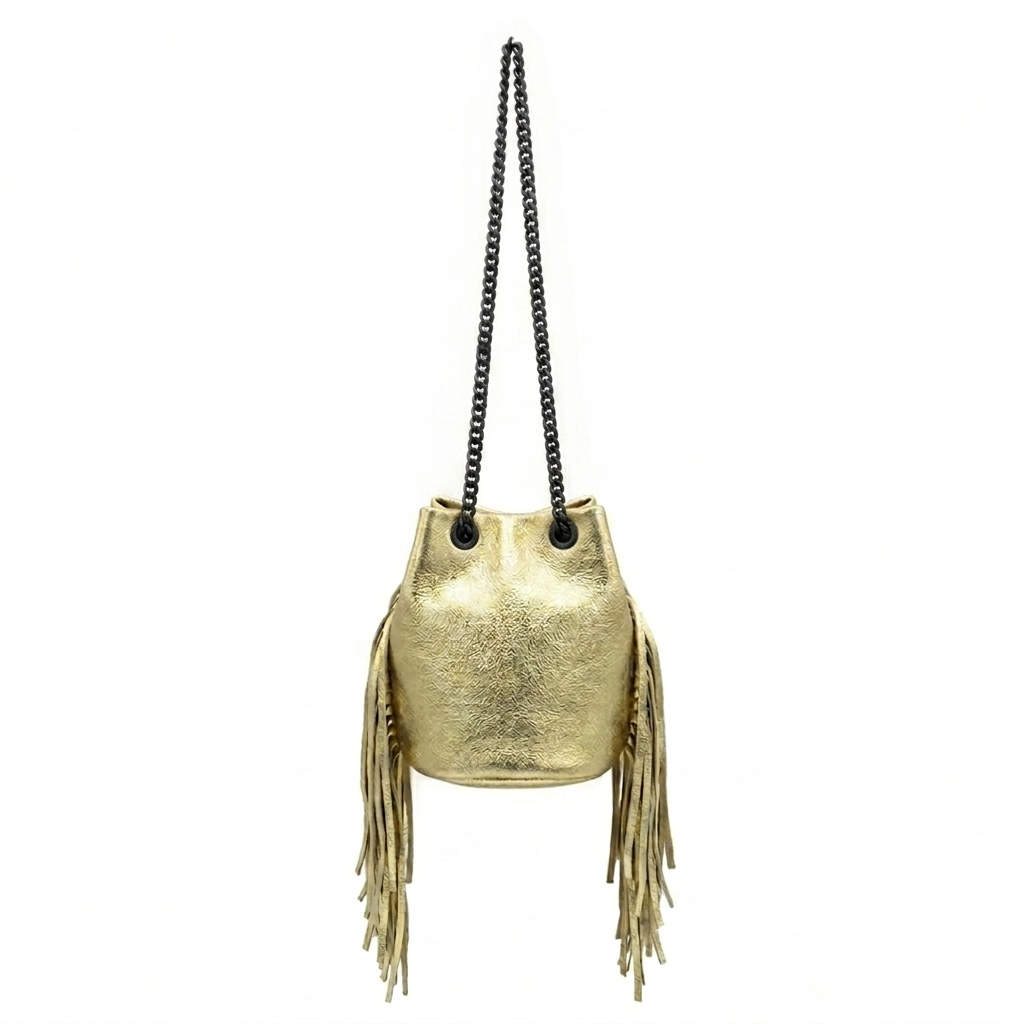 Sac bourse Anoki en cuir irisé ~ Doré
