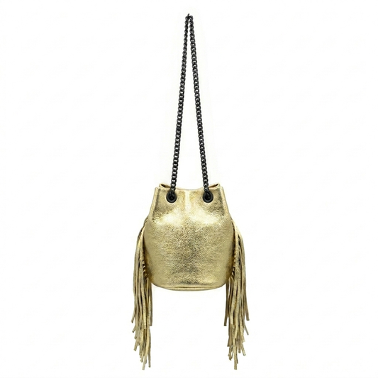 Sac bourse Anoki en cuir irisé ~ Doré